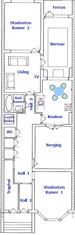 Studentenkamers Antwerpen grondplan